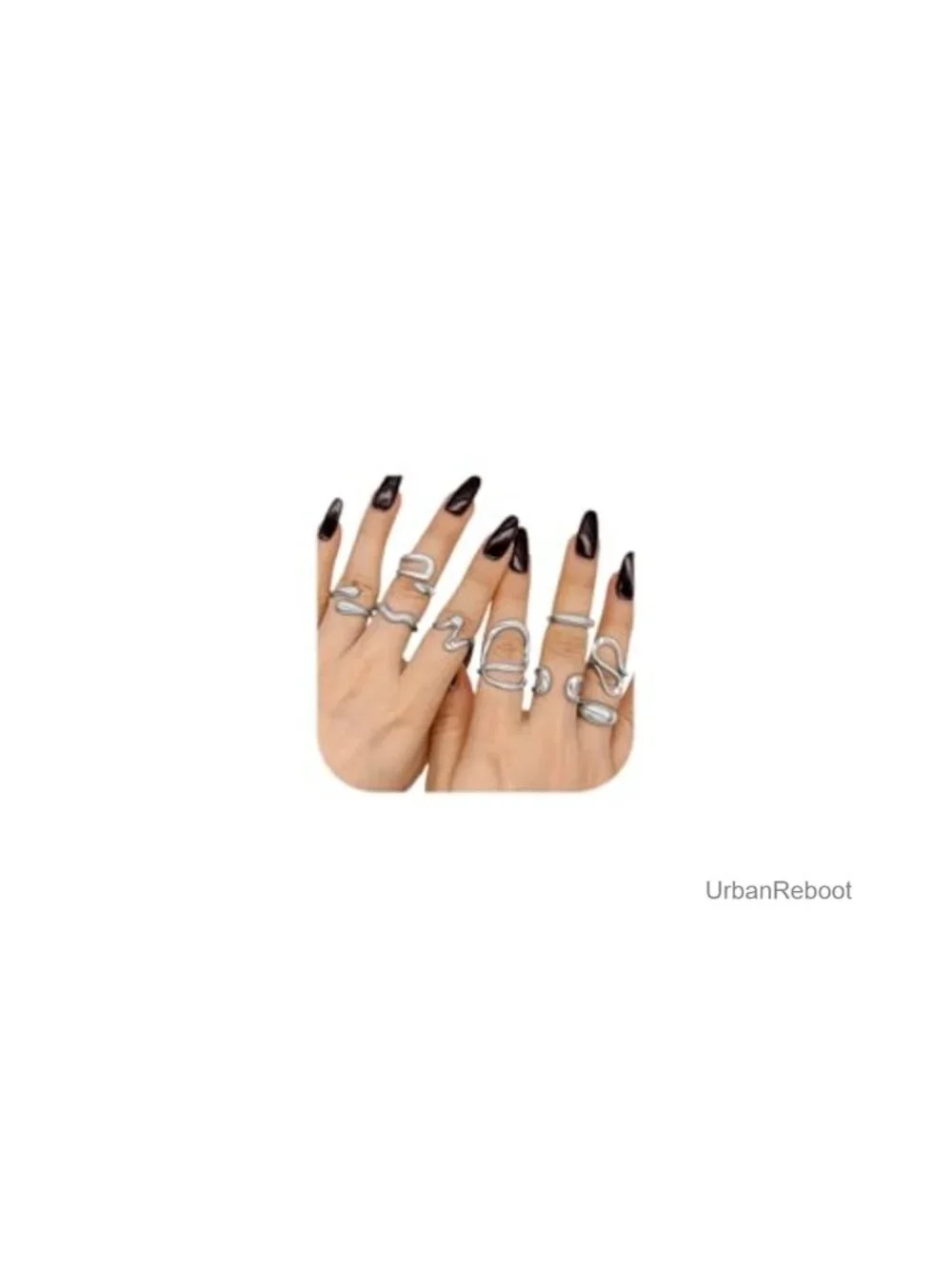 Chunky Rings Set Adjustable Open Knuckle Finger Ring Statement Stackable Rings